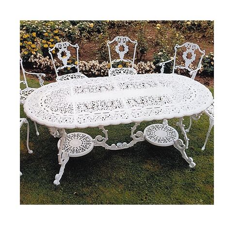 Victorian Grand British Made, High Quality Cast Aluminium Garden Furniture - L200 x W95 x H73 cm