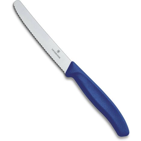 Victorinox Coltelli da Tavola Punta Tonda Seghettato 11cm Blu