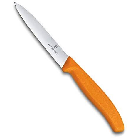 Victorinox coltello cm 10 spelucchino Arancio lama liscia