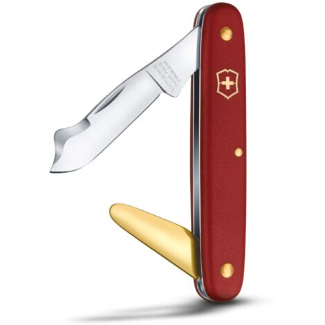 Victorinox, Coltello da innesto Combi 2, Professionale, per Vivai e Giardinieri, Svizzero, Rosso, Lama con Punta Appuntita Tip