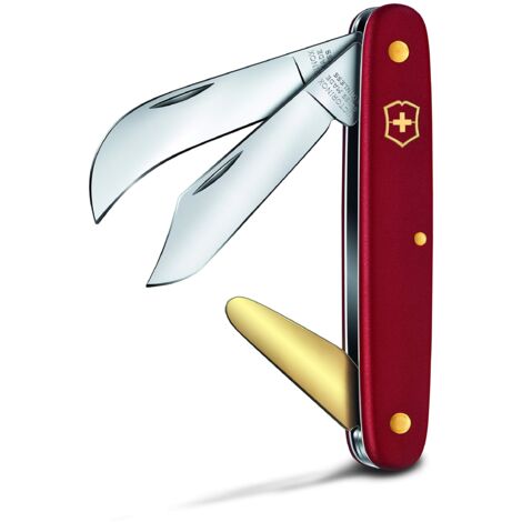 Victorinox, Coltello da innesto e potatura 3, Professionale, per Vivai e Giardinieri, Svizzero, Rosso, Lama, ricurva