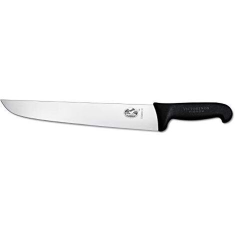 Victorinox Coltello da Macello Lama 31 Cm Manico Fibrox Nero