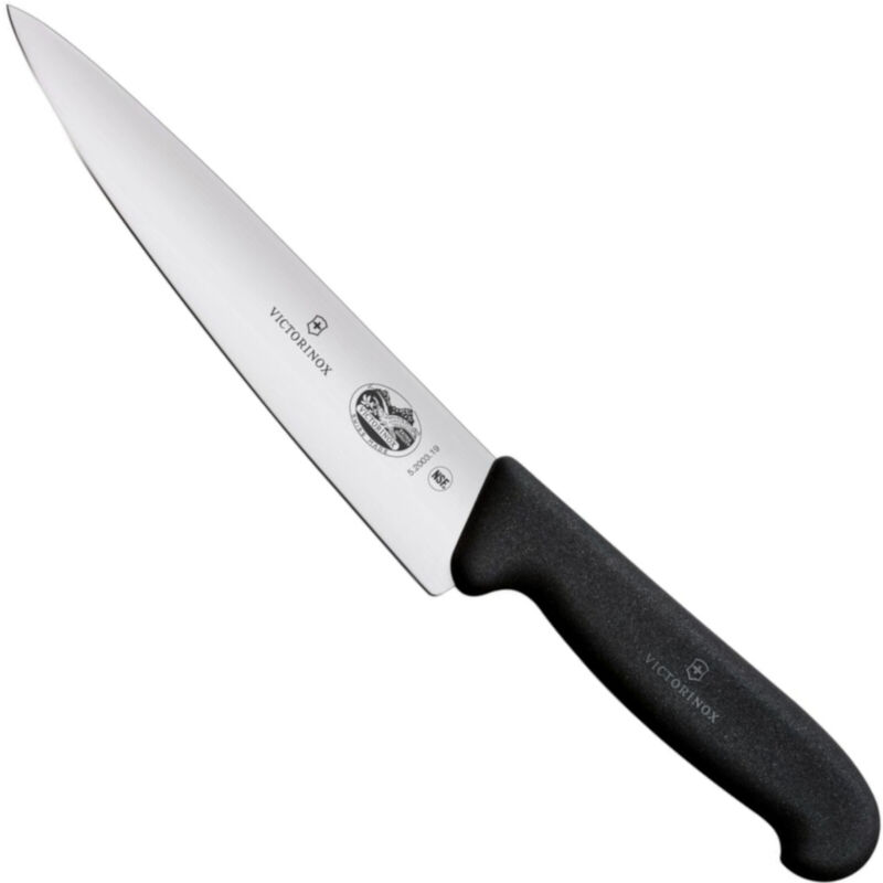 Victorinox Schwarz Fibrox Tranchiermesser 19 Cm