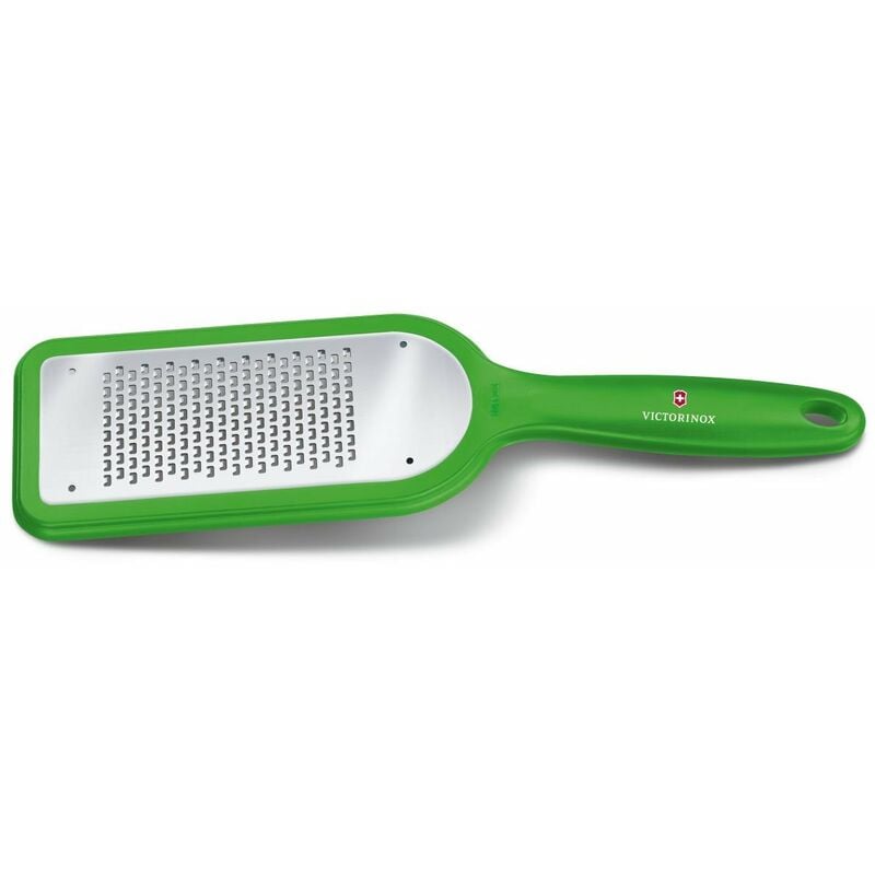 Image of Grattugia da cucina sottile in acciaio inox con supporto in gomma antiscivolo, verde, Mediano - Victorinox