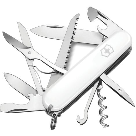 Victorinox, Huntsman, Coltellino Svizzero, Originale, Multiuso, Campeggio, 15 Funzioni, Lama, grande, Cavatappi, Bianco