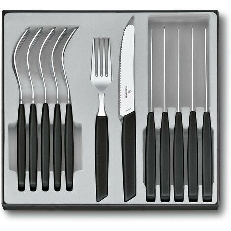 Victorinox Set 12 Posate Con Lama Seghettata  Set Punta Tonda