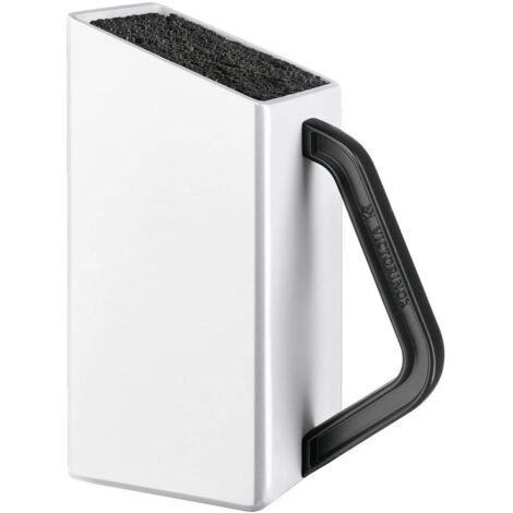 Victorinox Swiss Classic, blocco portacoltelli universale, grande e vuoto, in plastica rivestita in nylon, bianco