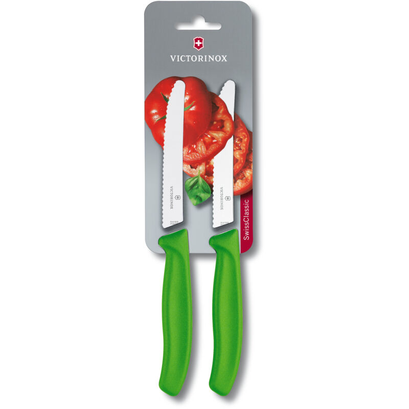 Victorinox 6.7836.l114b Victorinox Swiss Classic, Tomatenmesser, Grün, 2 Stück Grün