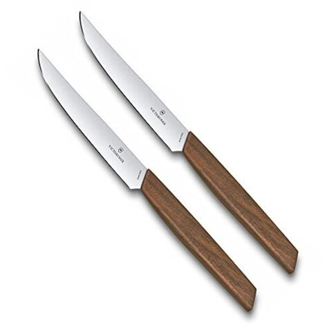 Victorinox Swiss Modern Coltelli da Bistecca in Noce 2 Pezzi