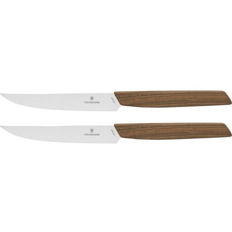 Victorinox Swiss Modern Steakmesserset Nussbaumholz 2 tl