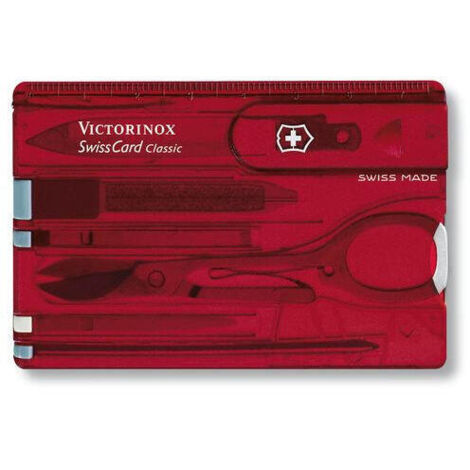 Victorinox SWISSCARD red transparent