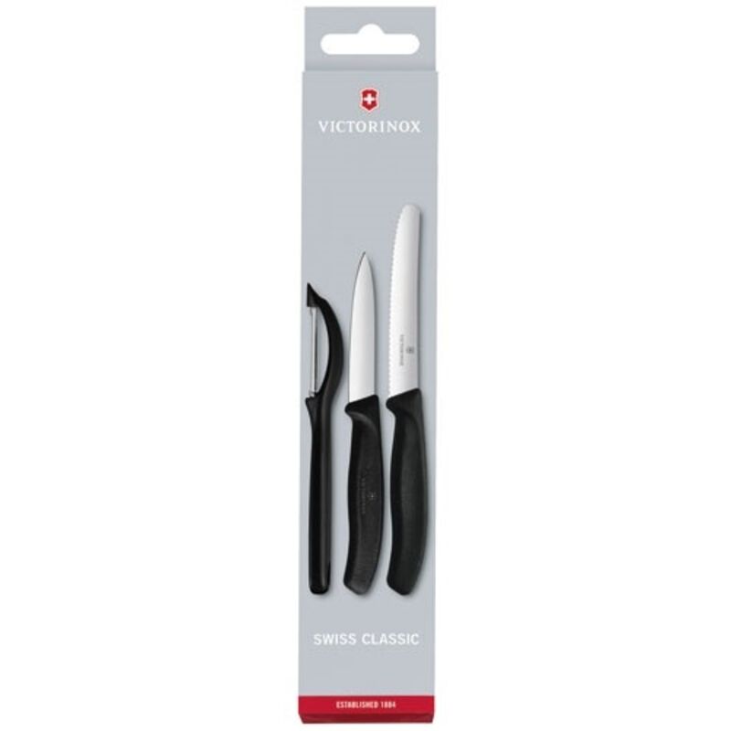 Victorinox Swiss Classic Gemüsemesser-Set mit Schäler, 3-teilig schwarz