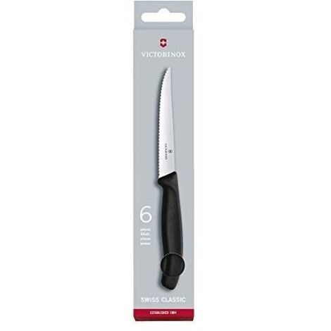 Victorinox SwissClassic Set 6 Couteaux à Steak Noir 11 cm