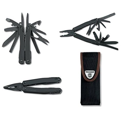 Victorinox SwissTool Spirit XBS, 25 funzioni (apribottiglie, forbici, lama), nero metallizzato