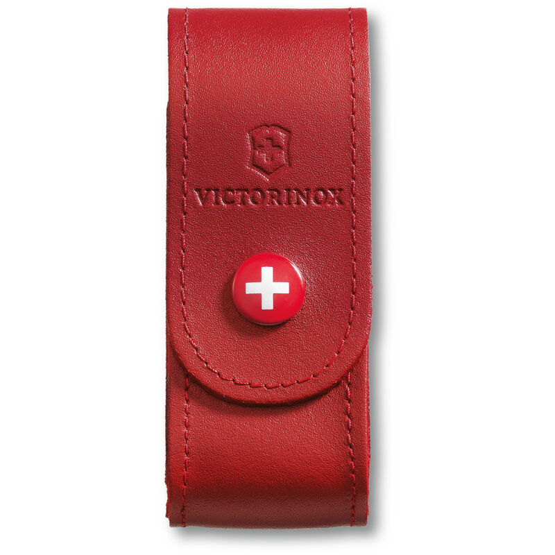 Image of Astuccio da cintura in pelle, con passante e bottone a pressione, rosso, 35 g, 100 x 35 mm, 4.0520.1B1 - Victorinox