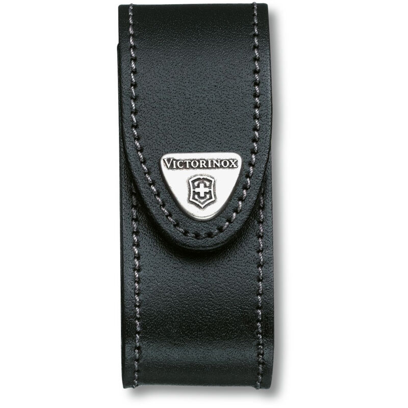 Victorinox - Pochette de ceinture en cuir couleur noire, fermeture par crochets et boucles, poids 29 g, dimensions, 37 x 94 mm, 4.0520.3B1