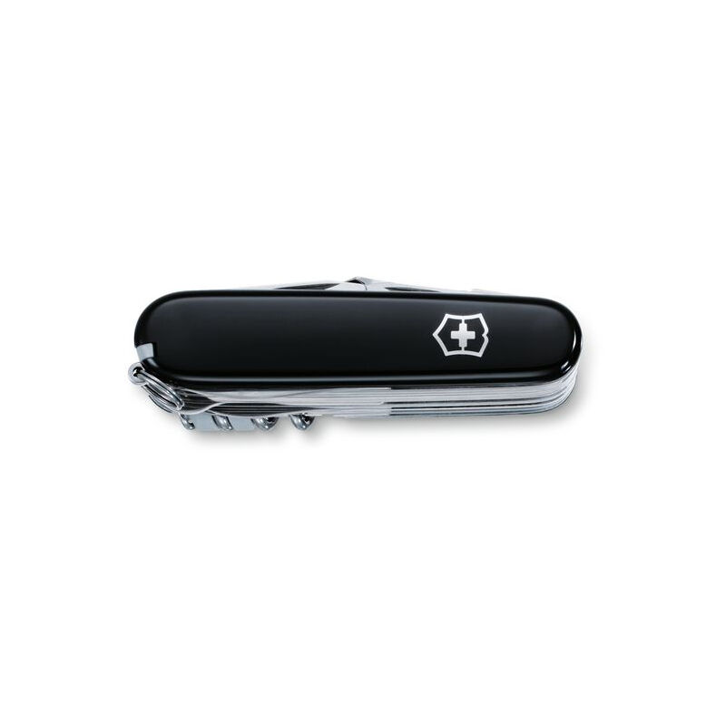 Victorinox - Couteau suisse Swiss Champ, 33 fonctions différentes, avec pince à épiler, ciseaux et loupe, 185 gr, couleur noire.