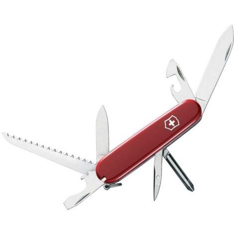 Victorinox Wanderer Swiss Army Knife with 13 Functions, Includes Saw and Phillips Screwdriver, Red, 77g