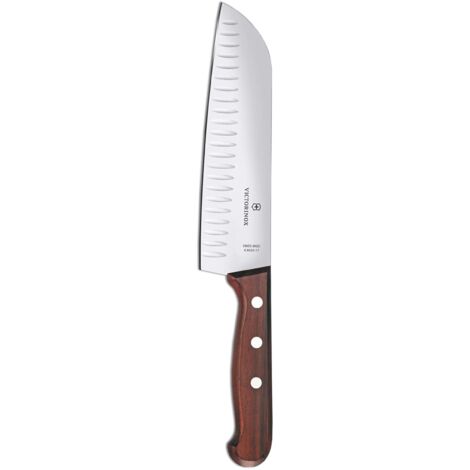 Victorinox Wood, coltello Santoku, acero modificato, lama intagliata, 17 cm, confezione regalo