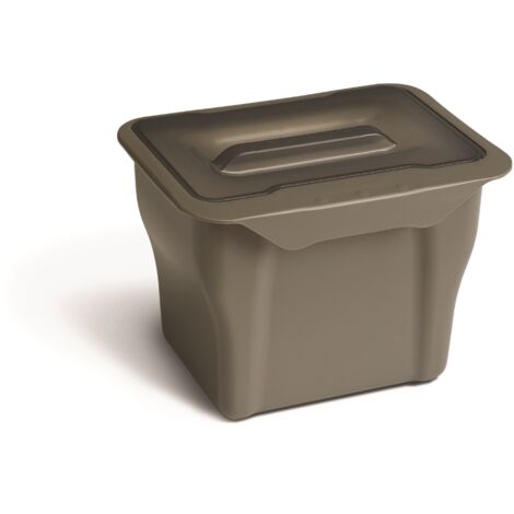 Victory Abfallsammler Küchen-Box 5 Liter Grau Deckel transparent