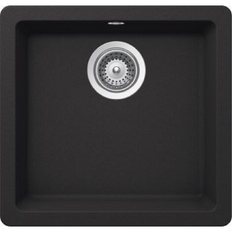 Victory Granitspüle S450 in deep Black 450 x 430 mm in Drehexcentergarnitur