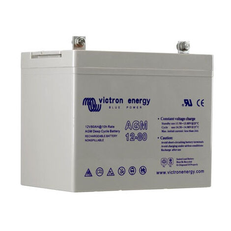 Victron – Batterie AGM 12V – 22 Ah – 100% étanche et sans entretien – Pour stockage énergie autonome maison, camping-car, bateau