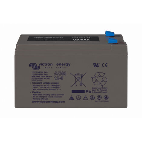 Victron – Batterie AGM 12V 8Ah – Étanche et sans entretien – Longue durée de vie jusqu'à 10 ans – Pour applications autonomes