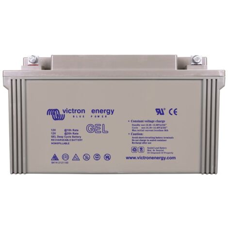 Victron – Batterie décharge lente 12V 165Ah – Gel – BAT412151104 – Autonomie prolongée pour systèmes solaires et éoliens – Durée de vie jusqu'à 12 ans