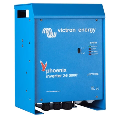 Victron – Convertisseur de tension 12V – 230V 3000 VA – Pur sinus avec rendement 92% à 95% – Fusible 400A recommandé
