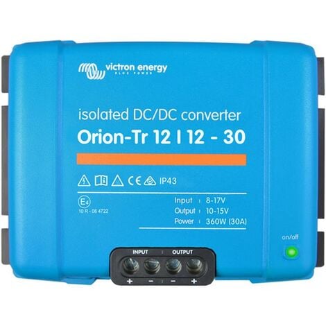 Victron Orion-Tr 0% MwSt §12 III UstG Smart 12/12 30A (360W) DC/DC Ladegerät für Blei- und Lithium Akkus nicht isoliert