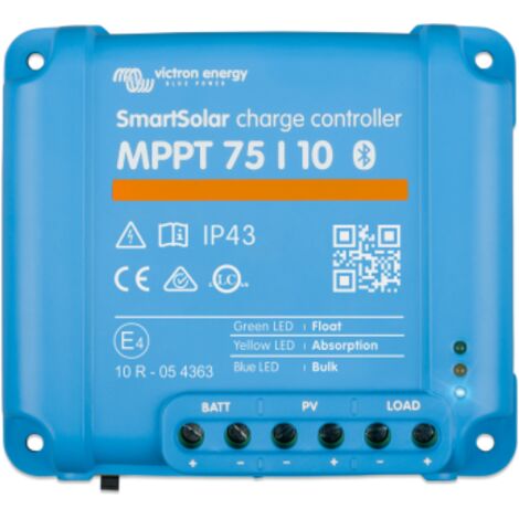 VICTRON Régulateur de Charge Solaire MPPT 10A Smart Solar 75/10 Bluetooth