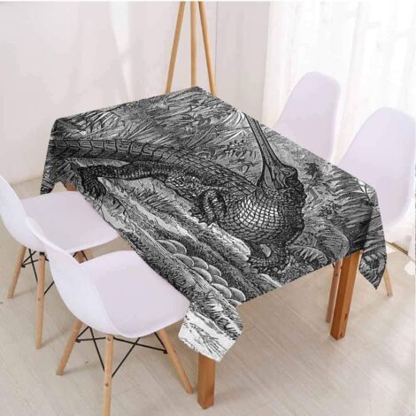 VICWOWONE Nappe rectangulaire de polyester vintage easy de clean, wildflowers de daffodil, rectangulaire, 60 inches de width x 84 inches de length.