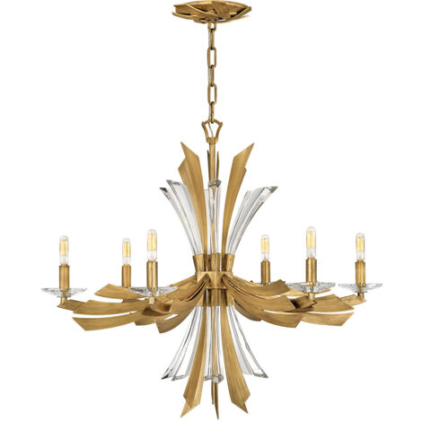 Vida Hinkley Fredrick Ramond Lustre à 6 Lumières Or Bruni