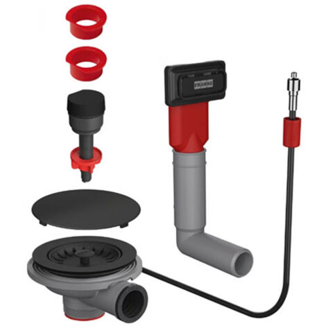Vidage auto noir mat Franke - sous plan 90mm