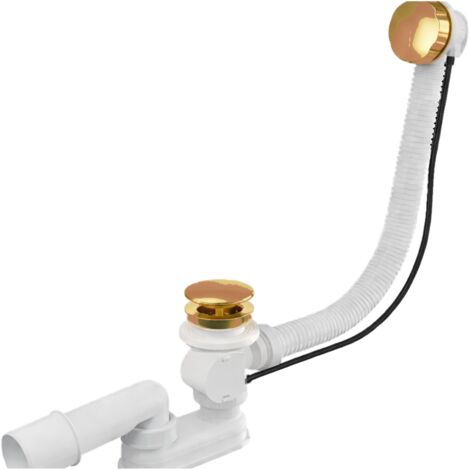 Vidage baignoire avec trop-plein - Bonde cooper brushed - Flexible