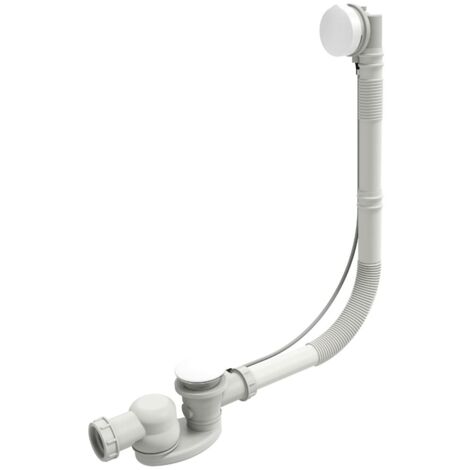 Vidage baignoire extra plat JACOB DELAFON câble long (1m) Blanc mat