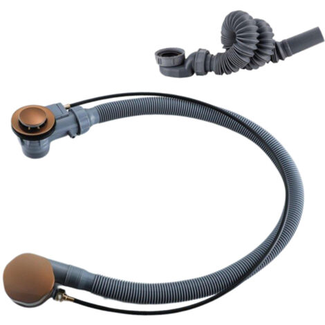 Vidage baignoire réglage tournant – Finition PVD cuivre brossé – Design élégant pour salle de bain moderne – Installation facile – Fortifura