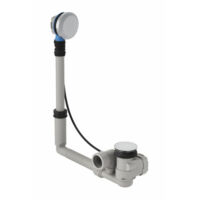 Vidage baignoire rotatif pour bonde O52 longueur 23cm avec kit de finition chromé
