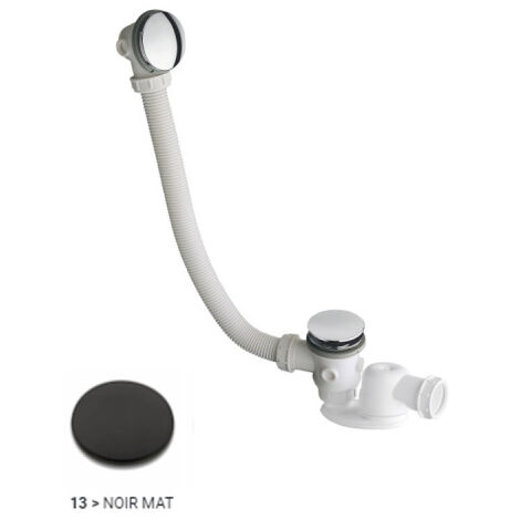 Vidage Baignoire Up and Down Sans Cable 90 Cm avec Siphon Blackmat - CRISTINA ONDYNA VUP0213
