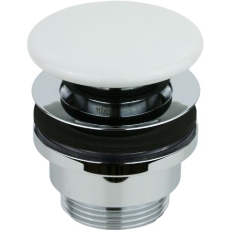 Vidage de lavabo haut et bas avec bouchon céramique blanc Globo FI012BI  Blanc