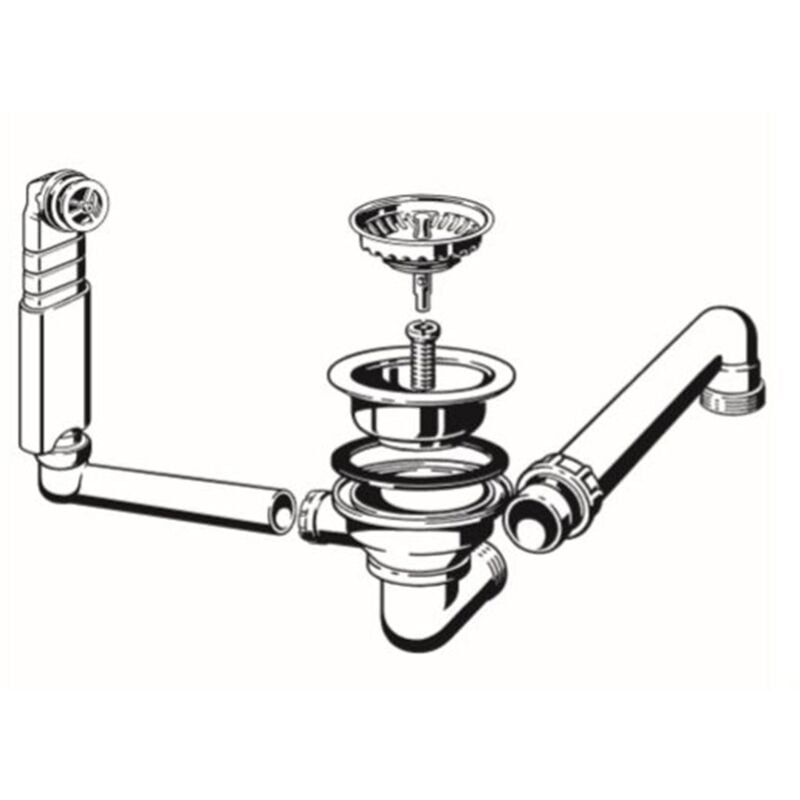 Cuisissimo - Vidage manuel 1 bac CUIPD305 évier Villeroy & Boch tradition