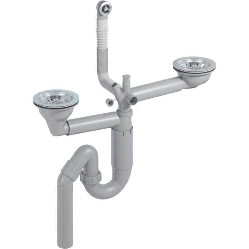 Vidage manuel bonde manuelle CUIPD622-A pour évier Kümbad kiwi 2 bacs