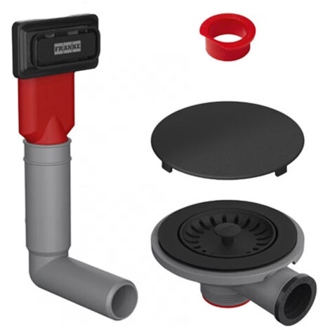 Vidage manuel noir mat Franke - sous plan 90mm