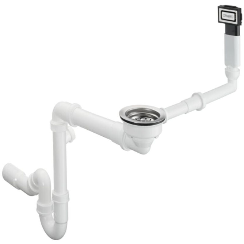 Hansgrohe - Vidage manuel pour évier 1 bac granite D14-10 inox