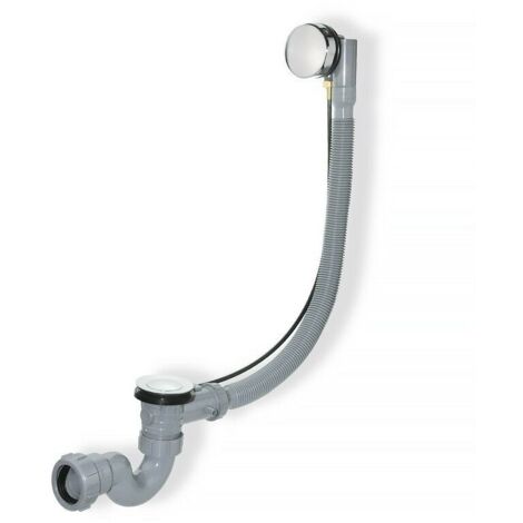 Vidage NF-Automatique à Cable pour Baignoire Sortie évacuation Ø 40 (1" 1/2), Gris（68cm）