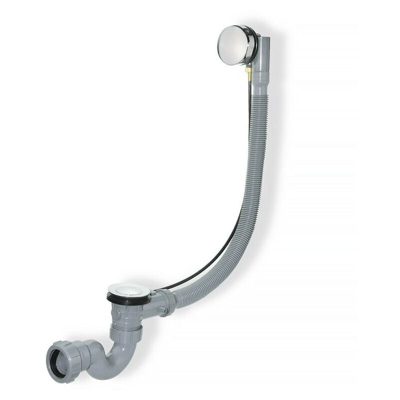 Vidage NF-Automatique à Cable pour Baignoire Sortie évacuation ø 40 (1' 1/2), Gris(68cm)