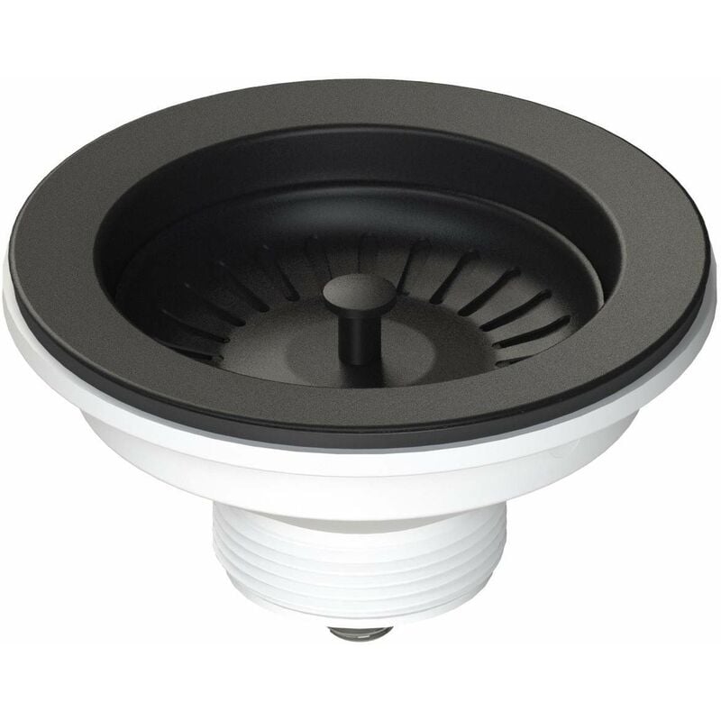 Lb Plast - Vidage noir mat Ø114 pour évier trou Ø90 l.b. plast D550-R-ON Noir mat