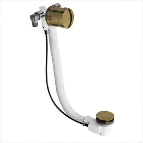 Vidage remplissage baignoire par trop plein 58 cm Vieux Bronze Mat - CRISTINA ONDYNA VE26393