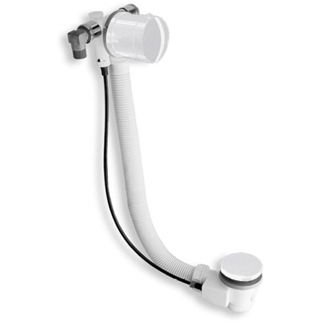 Vidage Remplissage Baignoire Par Trop Plein Laiton 58 Cm Blanc Mat Robinetterie VIDAGES - CRISTINA ONDYNA VE26324