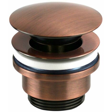 Vidage rond clic-clac cuivre brossé Pollini acqua design ART 230RA  Cuivre ancien
